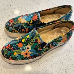 Keds + Rifle Paper Vibrant Floral Canvas Slip-On flats 7